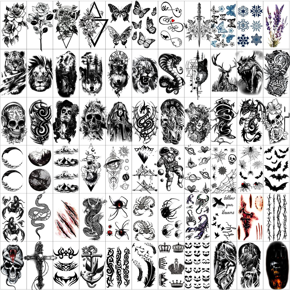 JEEFONNA waterproof long-lasting tattoos for outdoor activities.