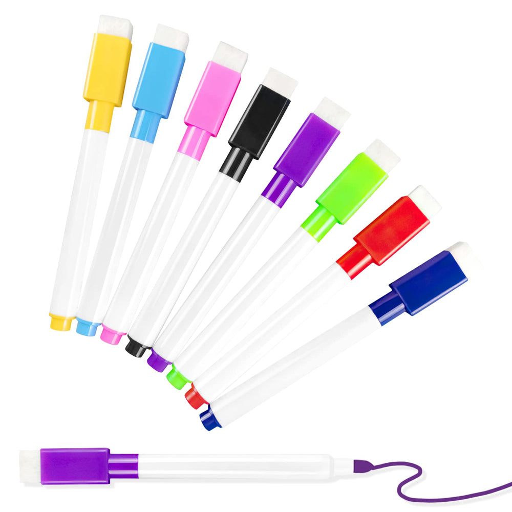 JEFURE 25-color magnetic markers on board display, vibrant and organized.