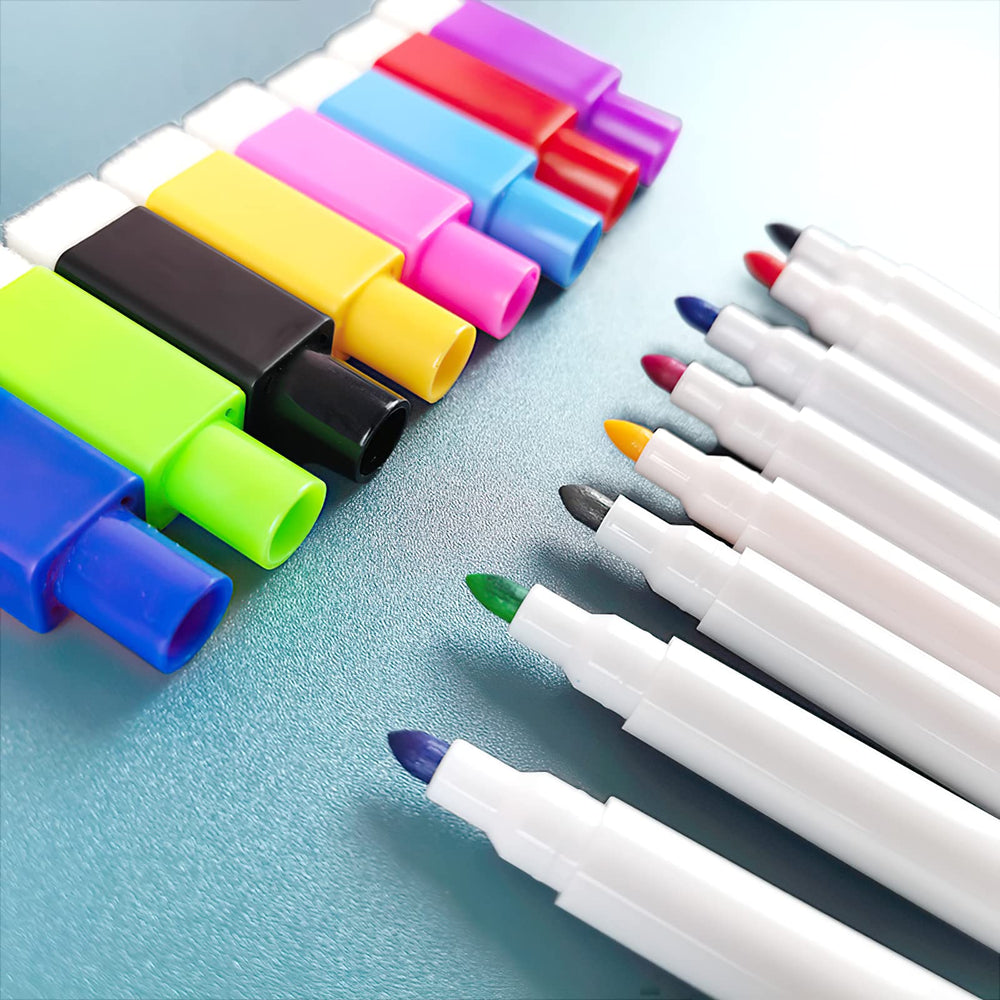 JEFURE marker with removable eraser cap for quick corrections.