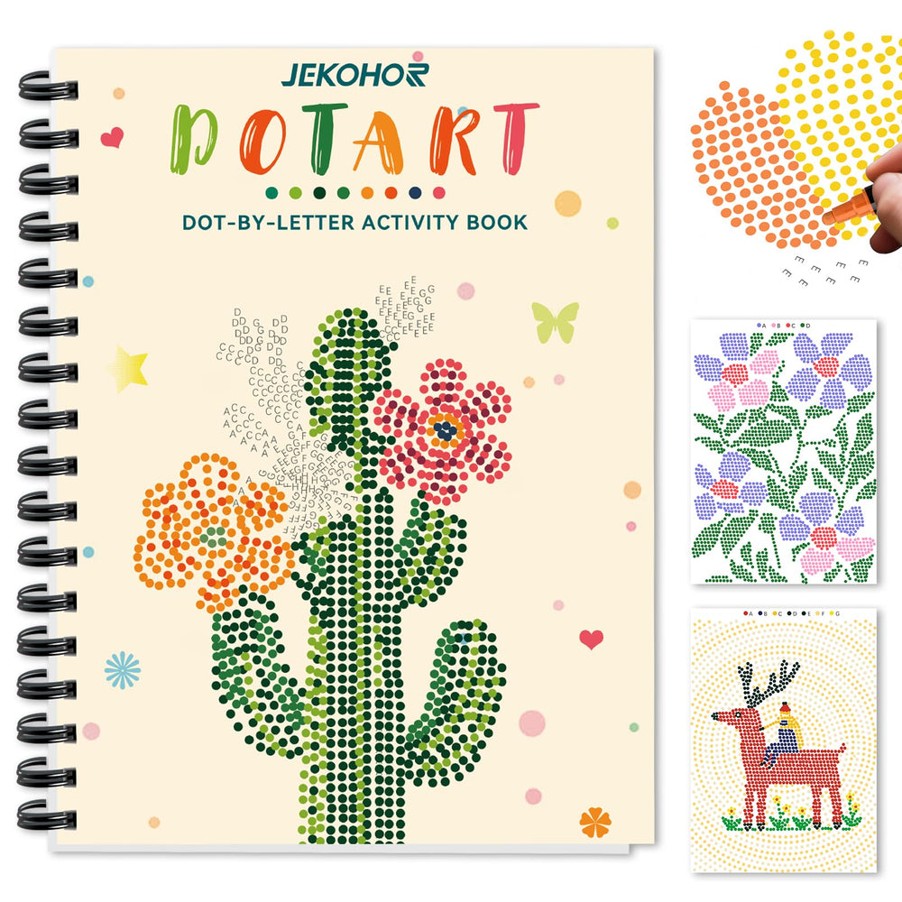 Jekohor Dot Art for Adults cover page promotes calm focus and mindful coloring