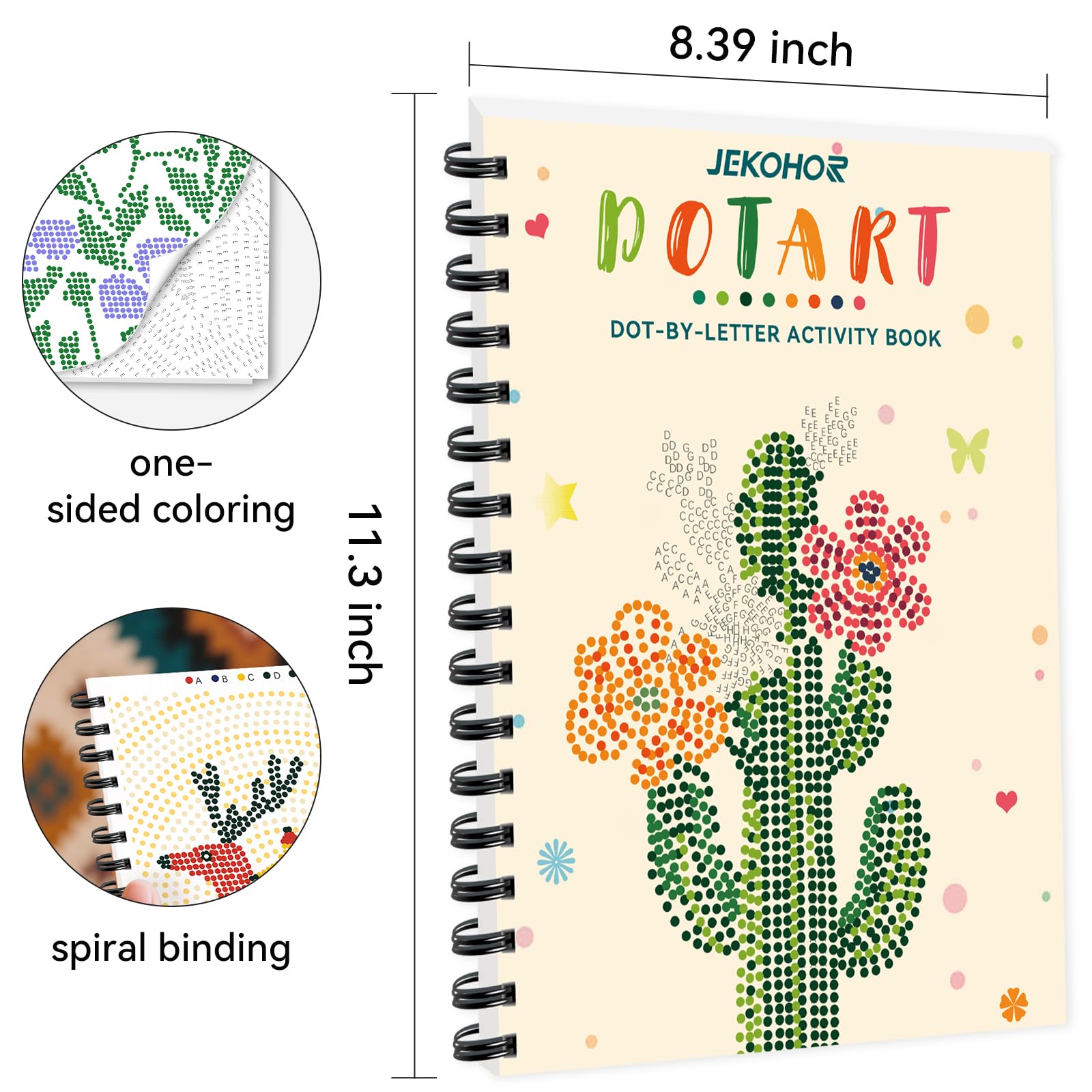 Jekohor Dot Art flower page enhances relaxation with delicate patterns