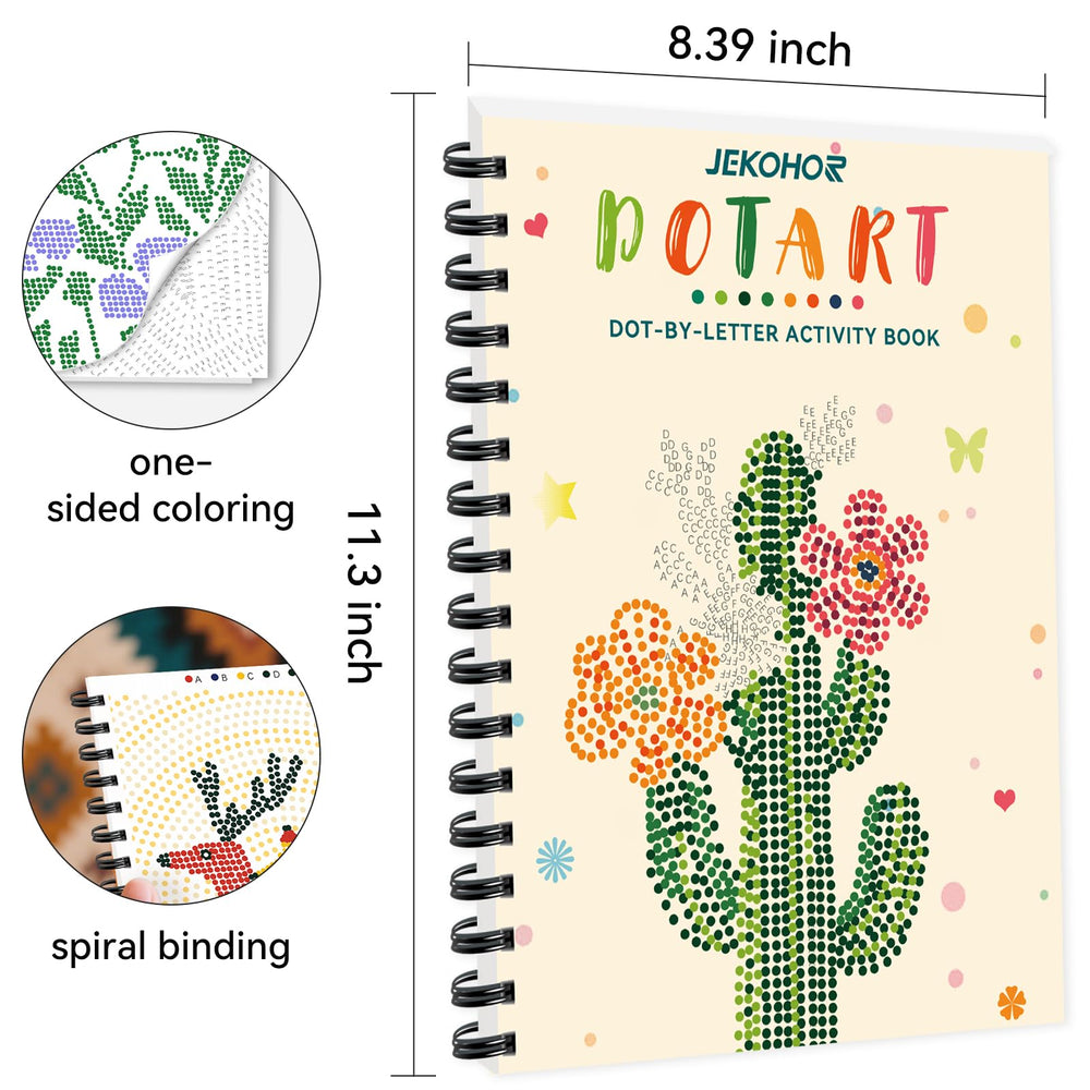 Jekohor Dot Art flower page enhances relaxation with delicate patterns