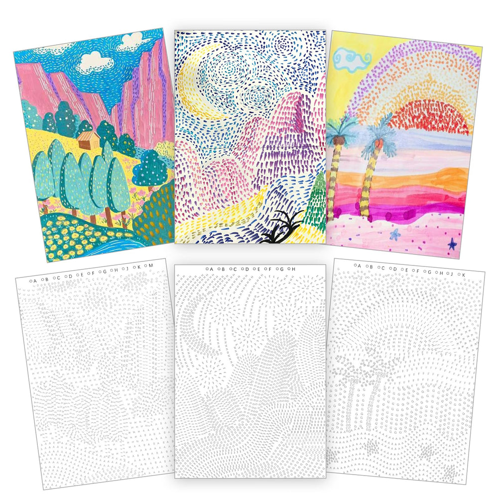 Jekohor Dot Art gift-ready pages make a thoughtful activity for friends