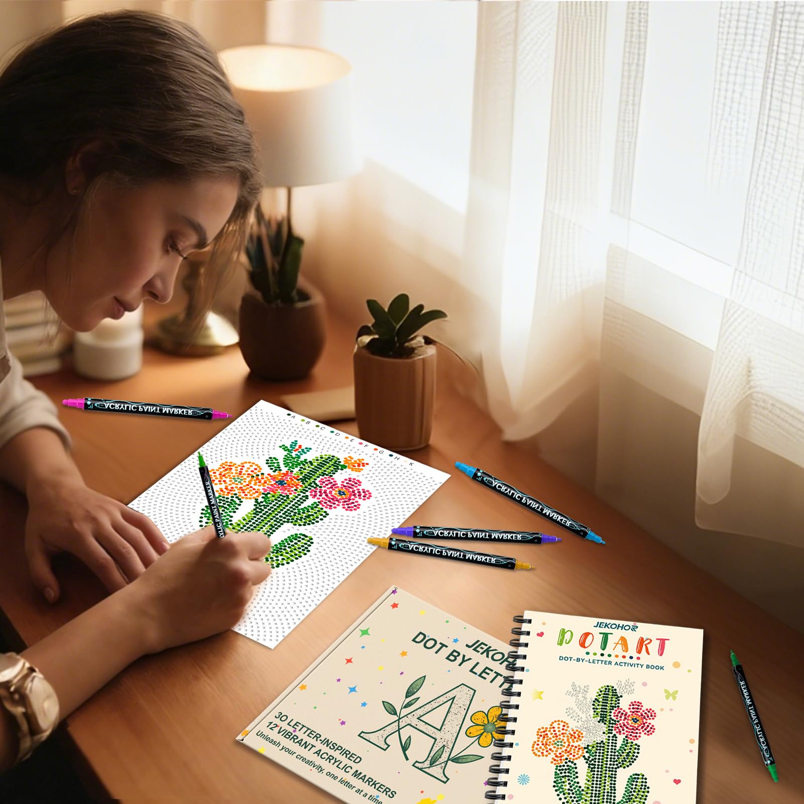 Jekohor frame-ready coloring art for wall display.