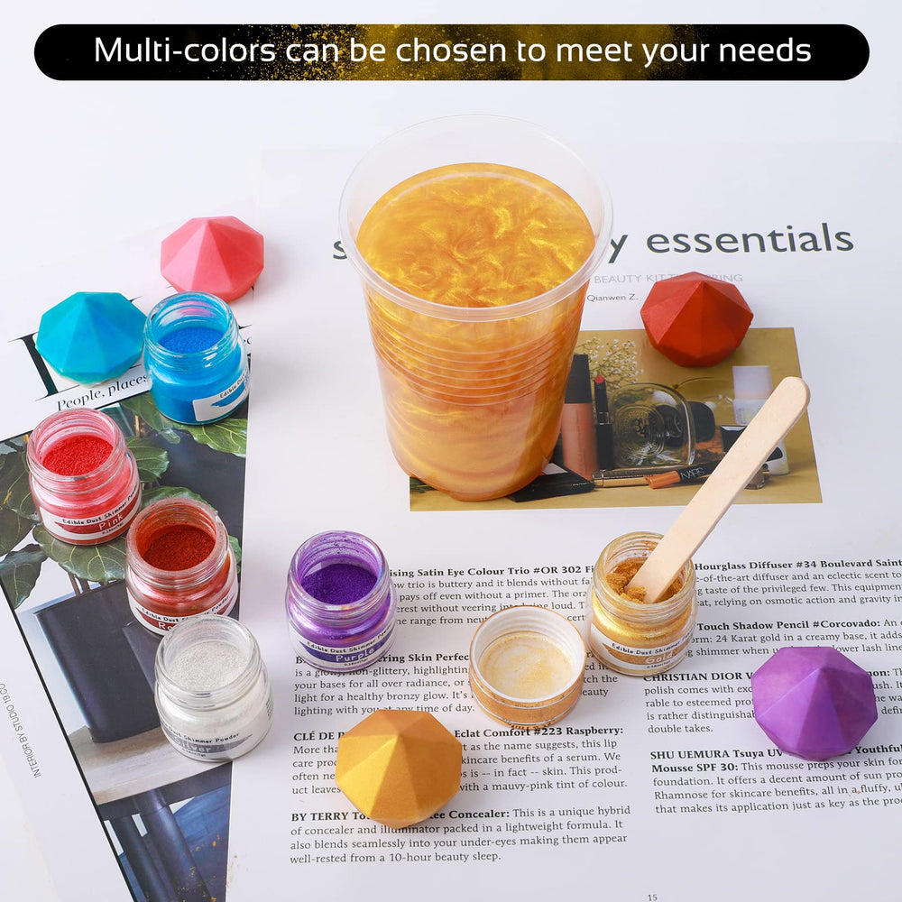 Jelife edible gold luster dust elevates drinks with a subtle gloss