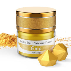 Jelife edible gold luster dust on cake adds a glossy finish and visual appeal