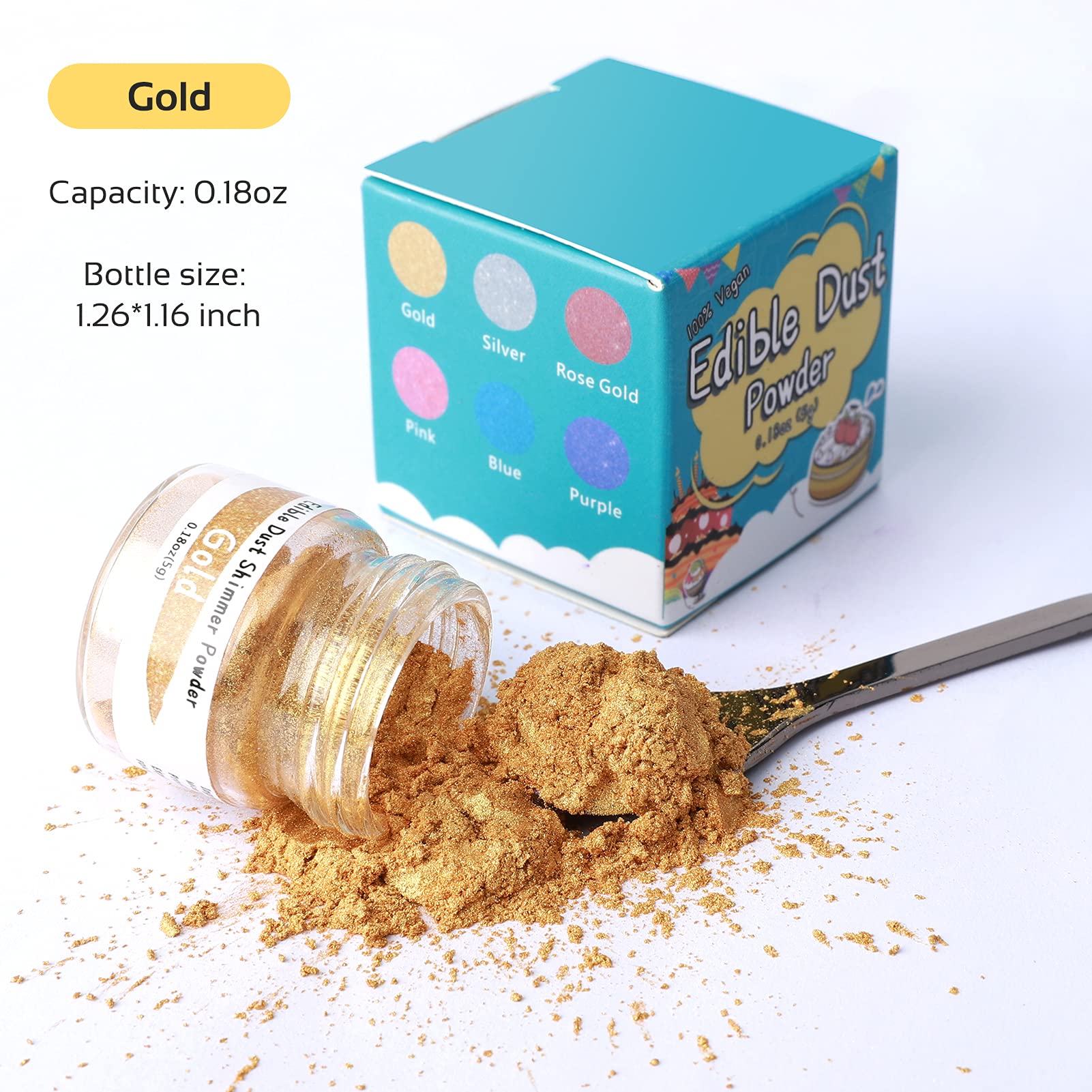 Jelife gold luster dust shimmers on cookies for luxe sparkle