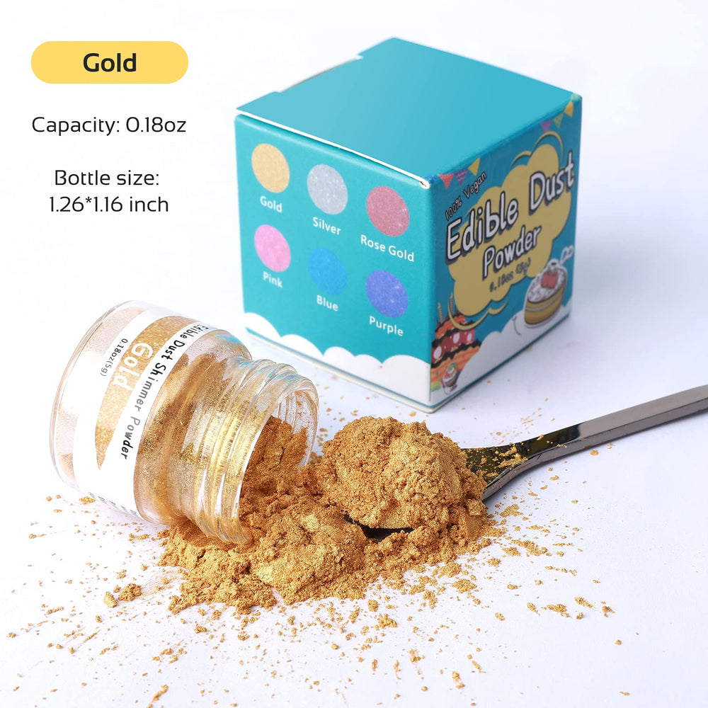 Jelife gold luster dust shimmers on cookies for luxe sparkle