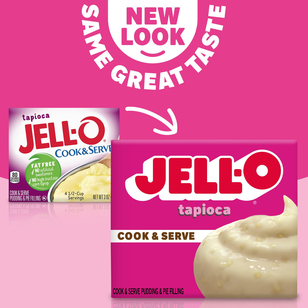 Jell-O Tapioca pudding mix being heated in a saucepan to boil