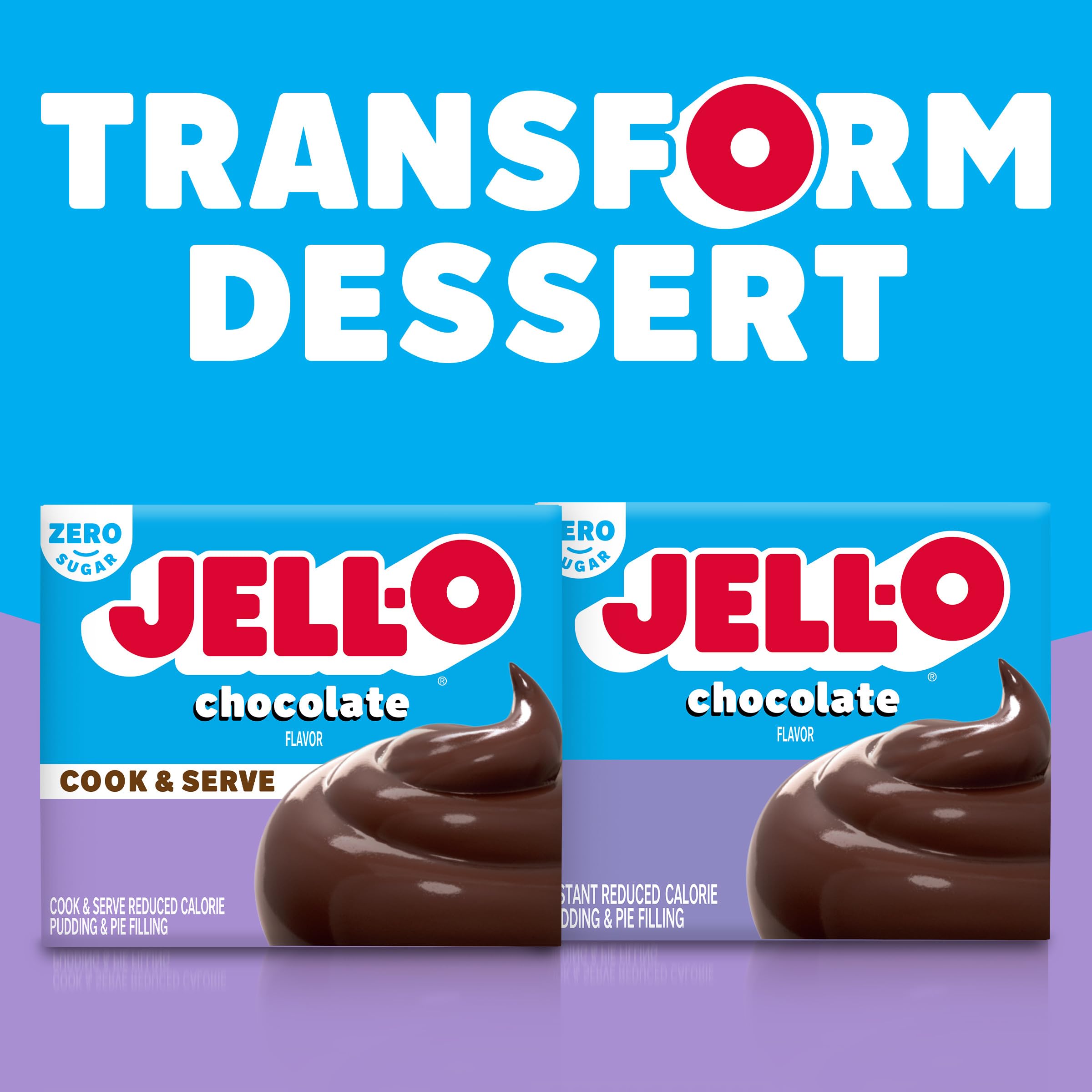 Jell-O Zero Sugar Chocolate Pudding baking base for desserts