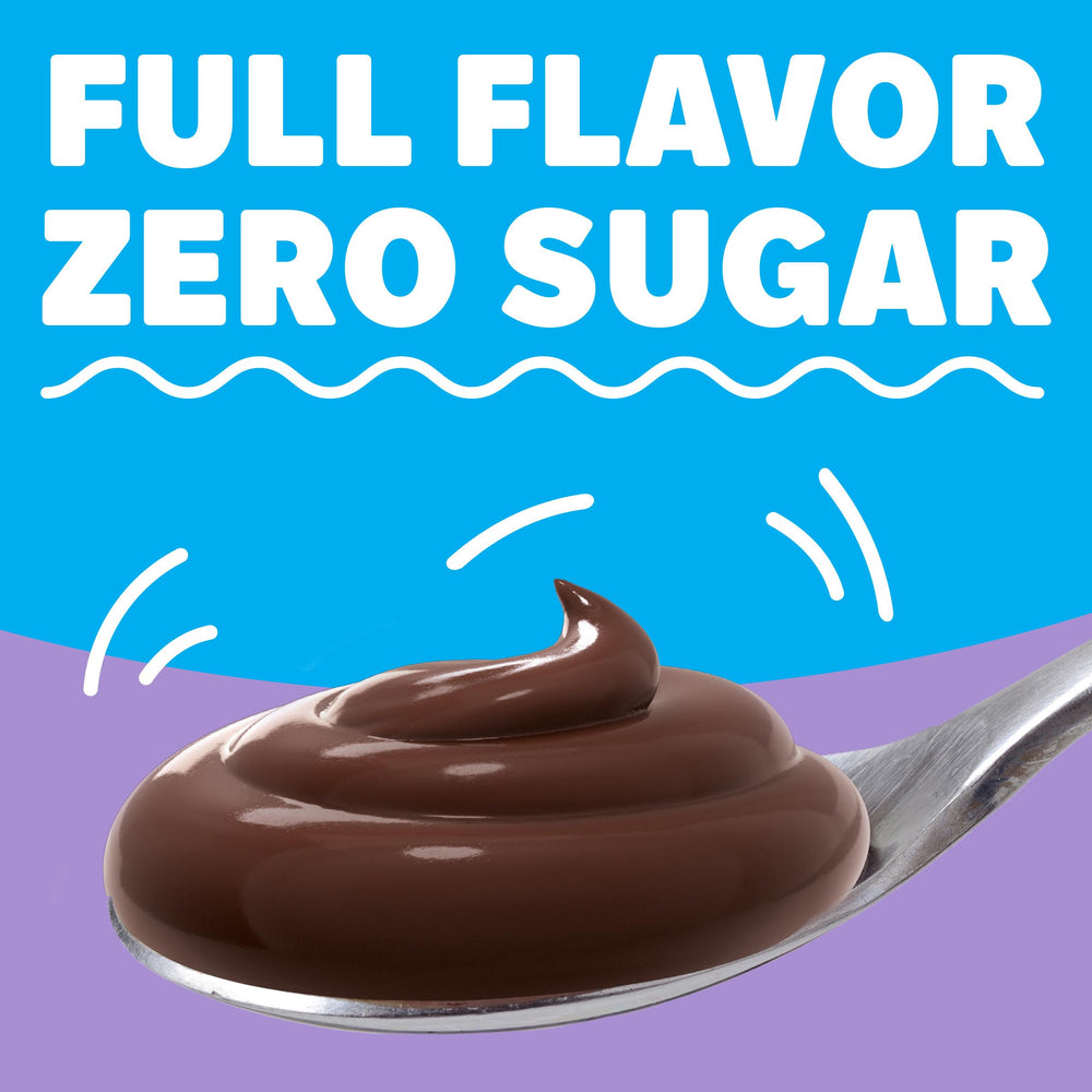 Jell-O Zero Sugar Chocolate Pudding mix in a cup for a quick treat