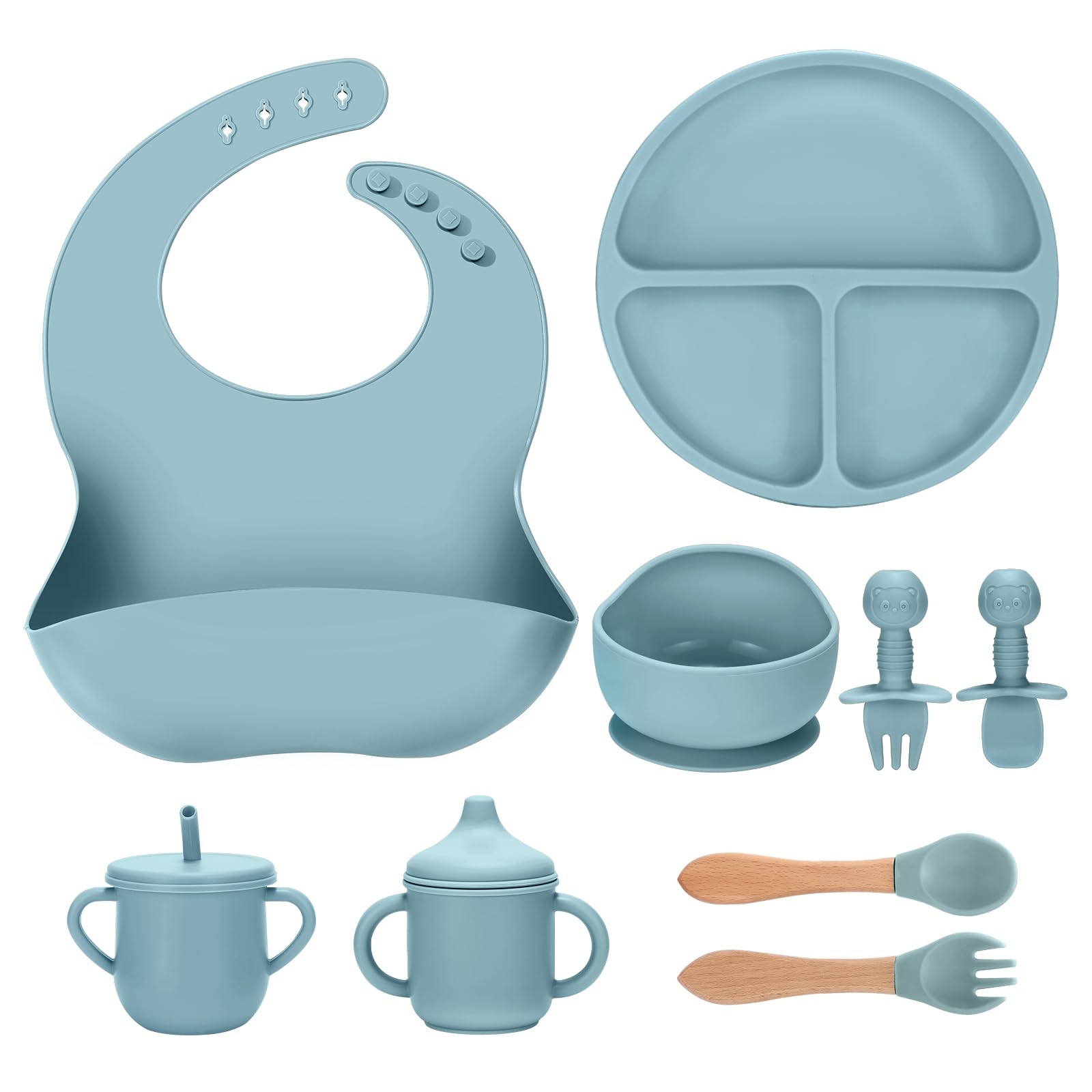 JELLDJK silicone suction plate keeps meals tidy and supports self-feeding