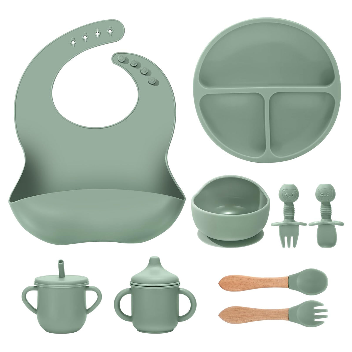 JELLDJK suction bowl attached to a tray for spill-free meals