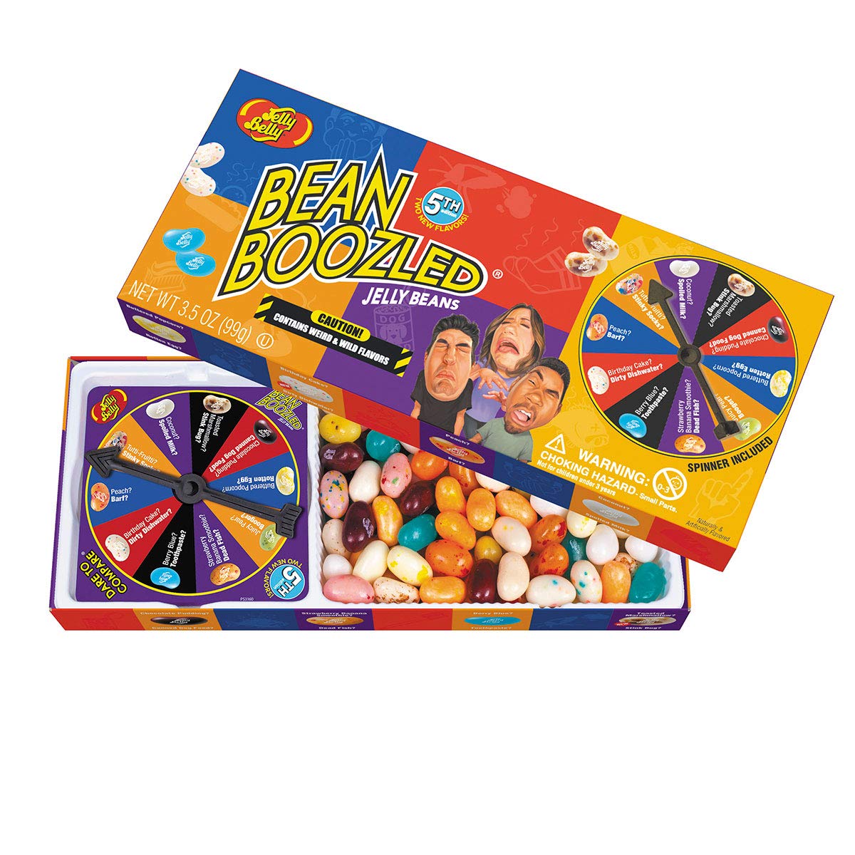 Jelly Belly BeanBoozled spinner gift box with 20 flavors for party fun.
