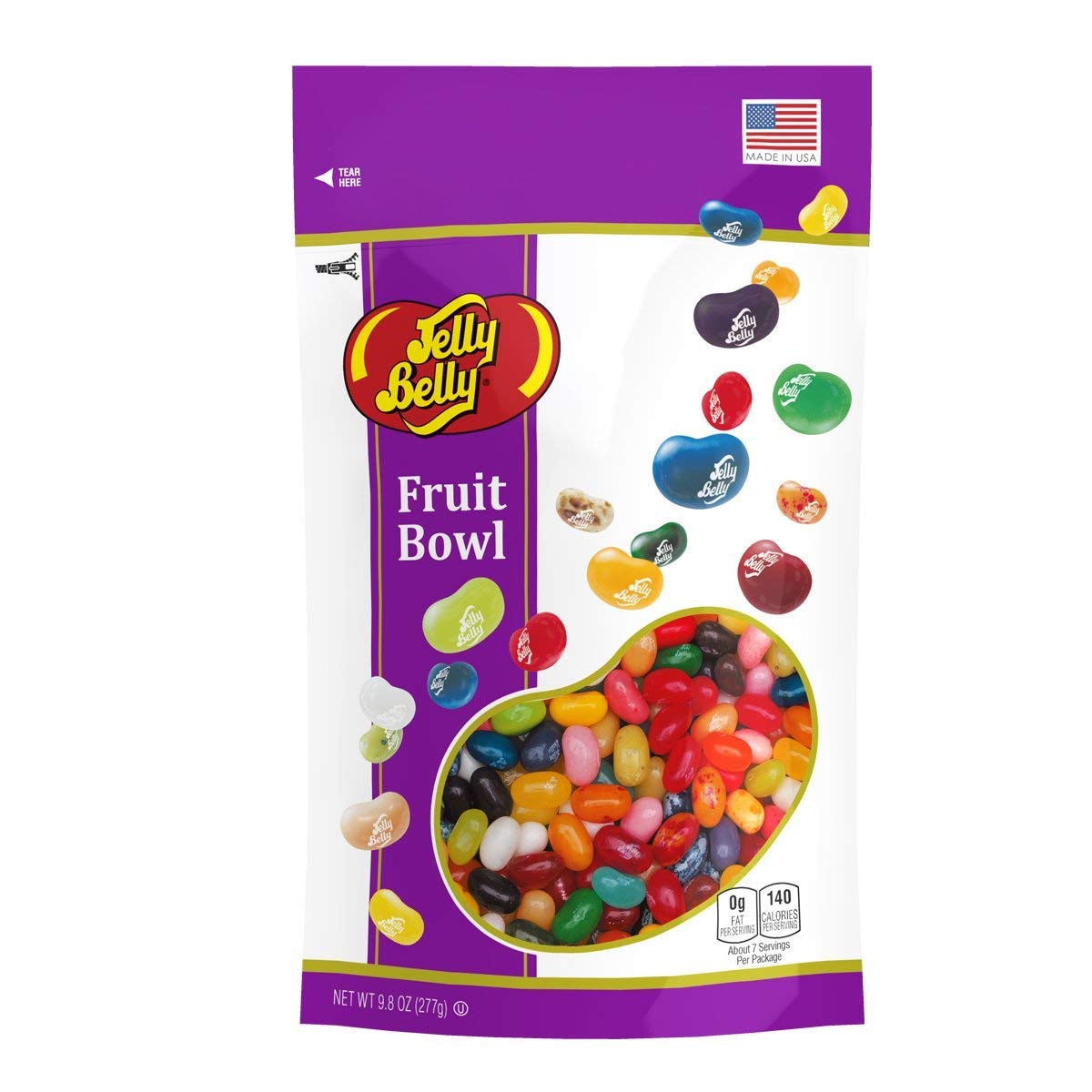 Jelly Belly Fruit Bowl Jelly Beans package showing 16 fruity flavors for snacking