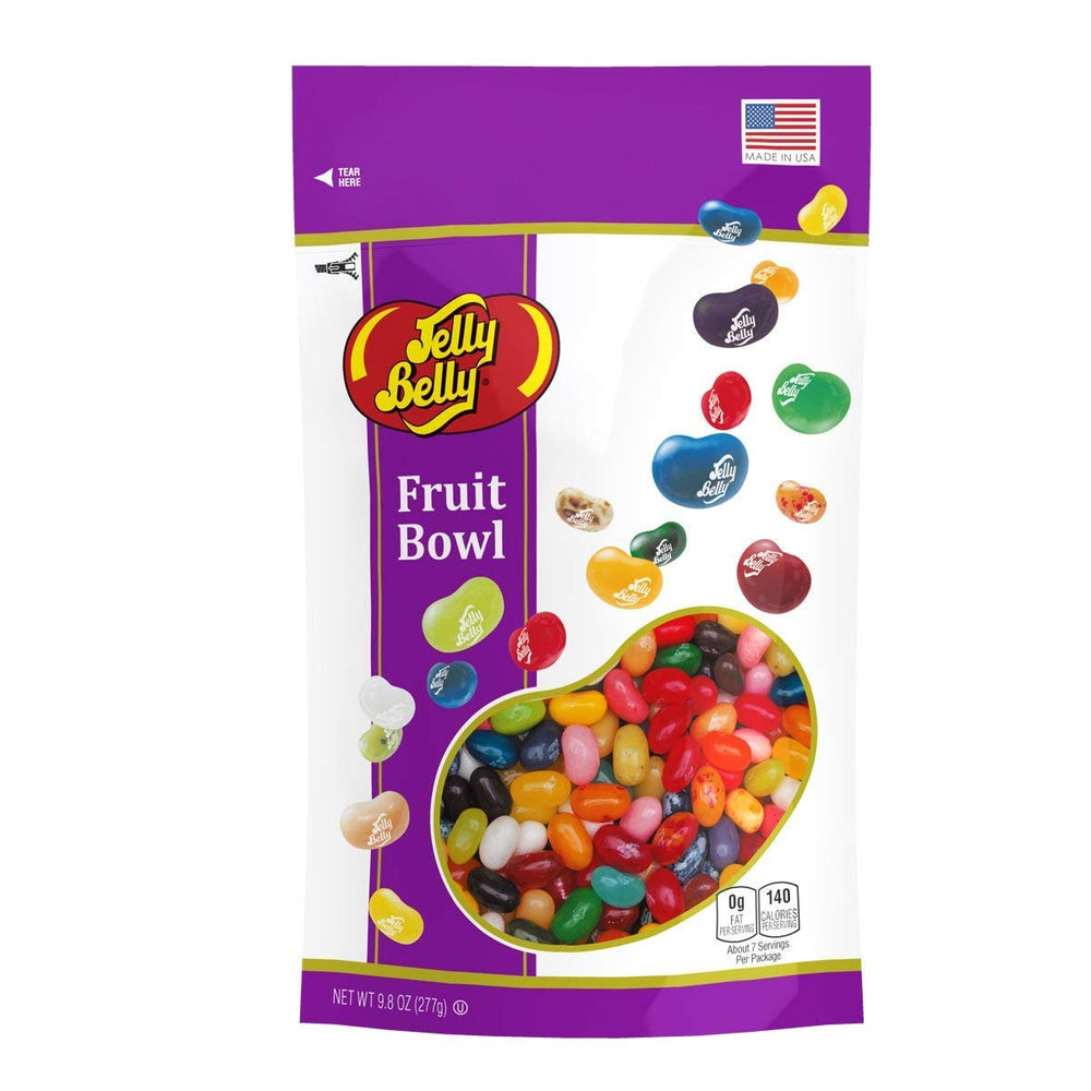 Jelly Belly Fruit Bowl Jelly Beans package showing 16 fruity flavors for snacking