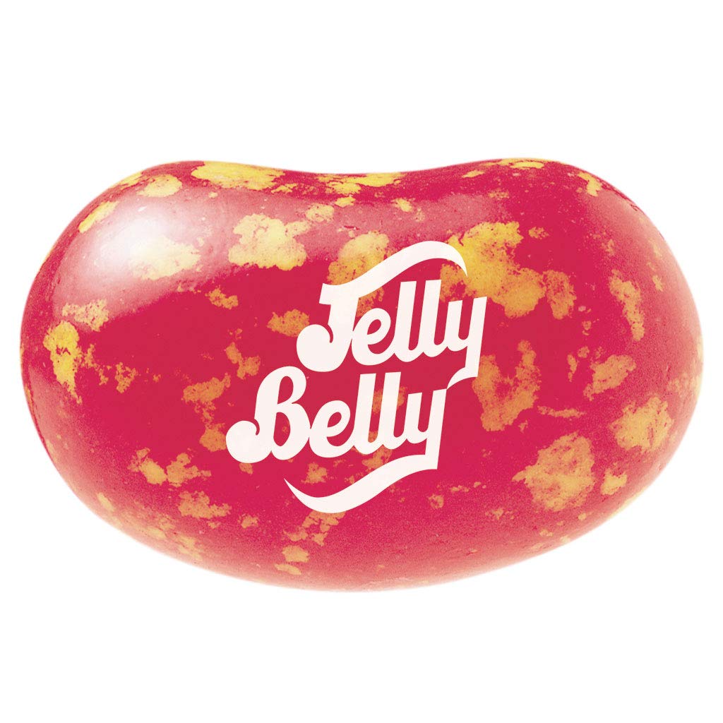 Jelly Belly Sizzling Cinnamon beans closeup reveals spicy notes and chewy texture.