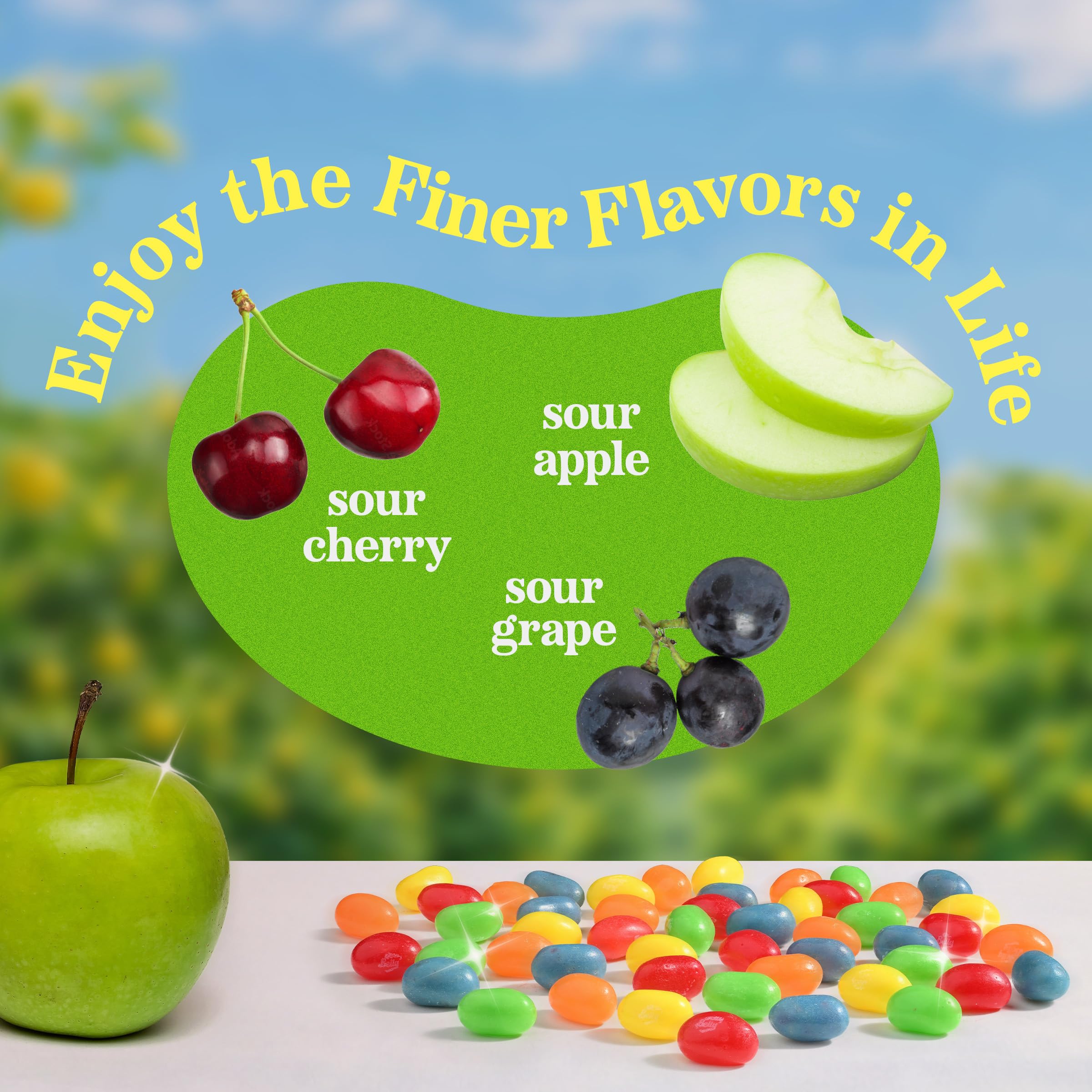 Jelly Belly Sour Apple beans offer crisp tang, a fun desk-corner treat