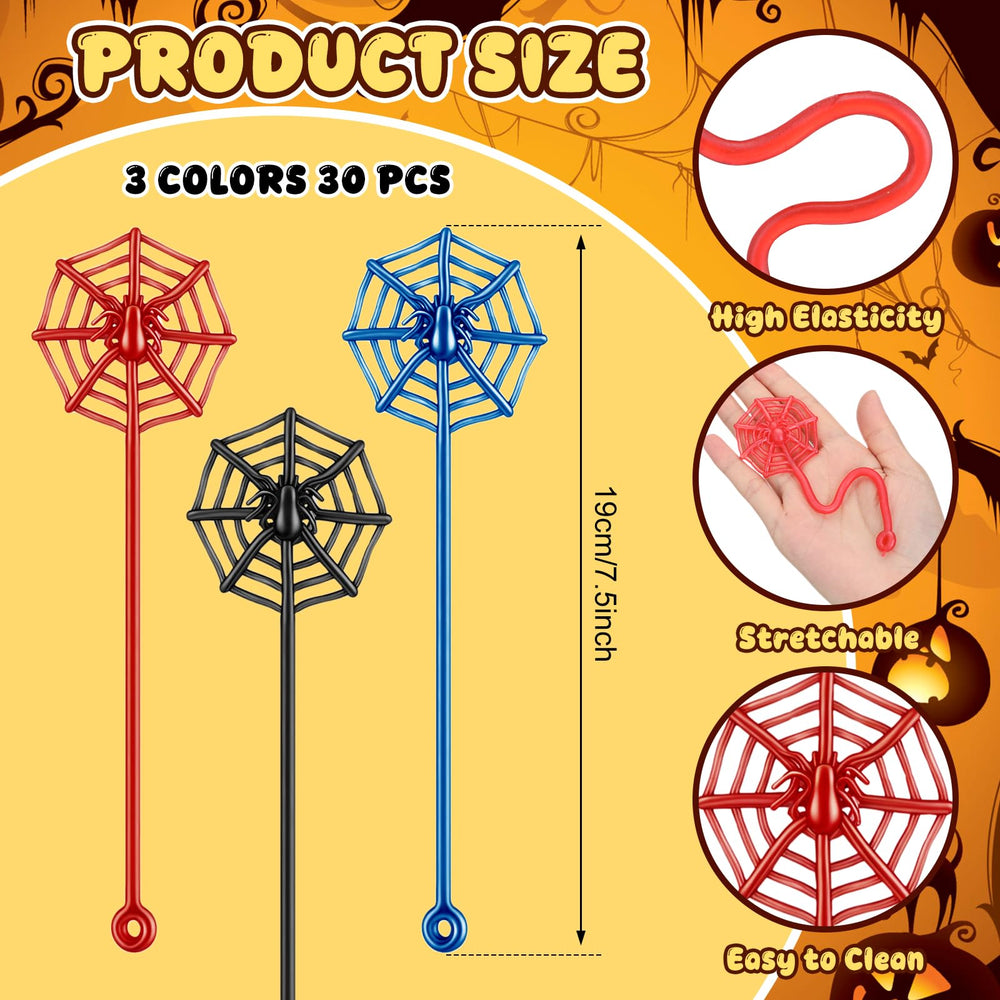 JellyArch spider web red toy enhances tactile play during games and crafts.