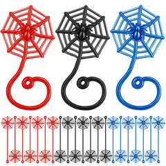 JellyArch sticky spider web red-blue-black for party fun and sensory play.