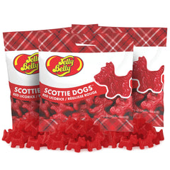 Jelly Belly red licorice Scottie Dogs front-pack offers bite-sized treats for sharing