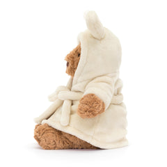 Close-up of Bartholomew Bear's ultra-soft plush fabric for snuggling.