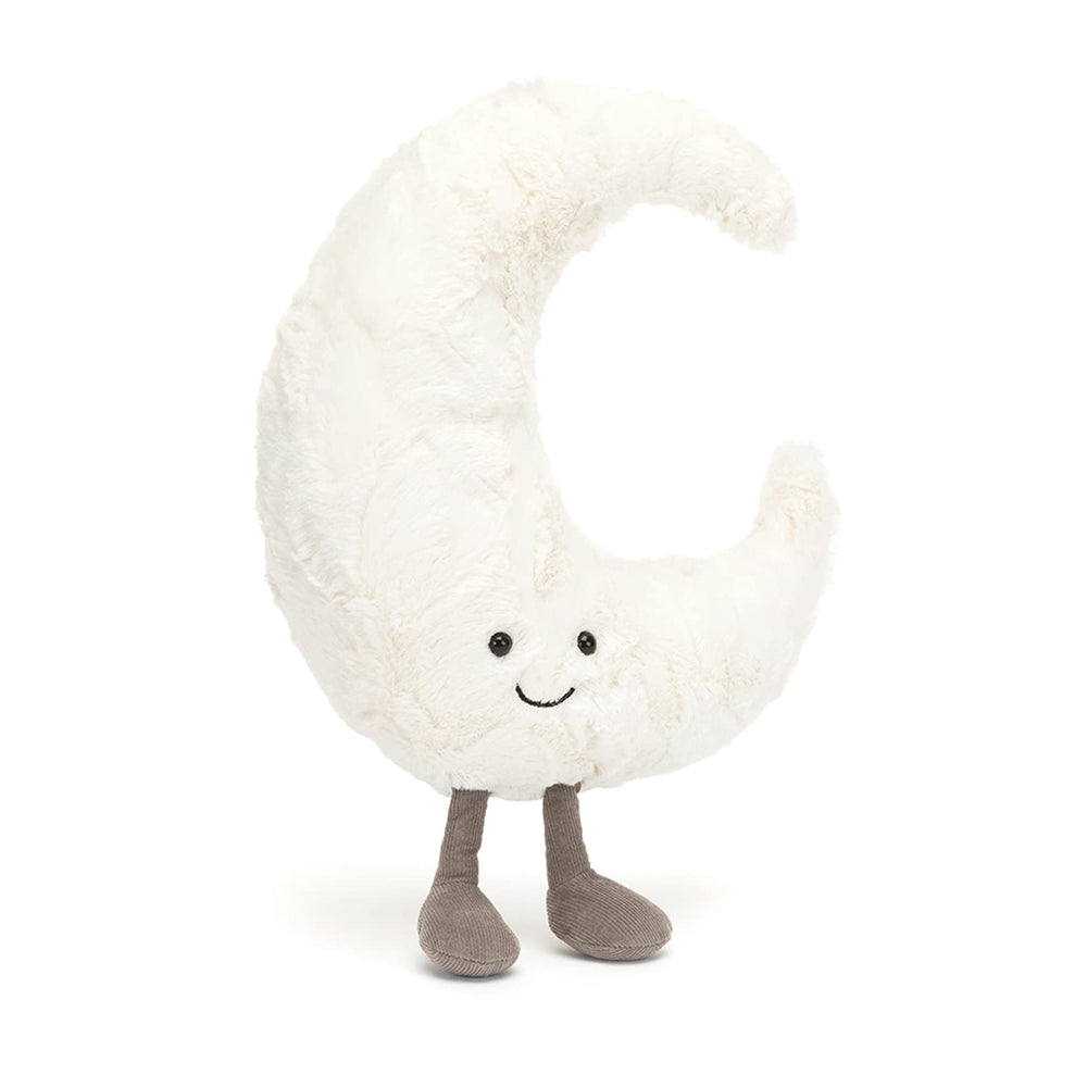 Jellycat Moon Amuseables closeup highlights premium fabric and hand-finished details.
