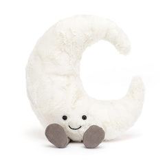 Jellycat Moon Amuseables closeup of velvety crater texture for soft play.