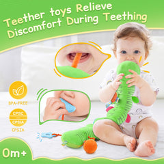 JENTXON Plush caterpillar is soft and safe for cuddles.