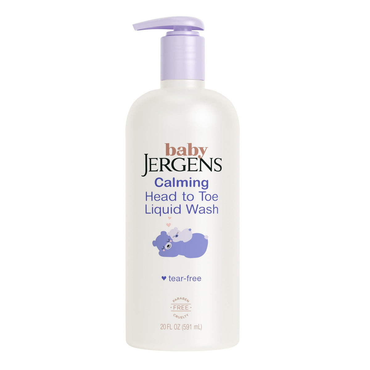 Jergens Baby Calming Head to Toe wash bottle pour for tear-free bath