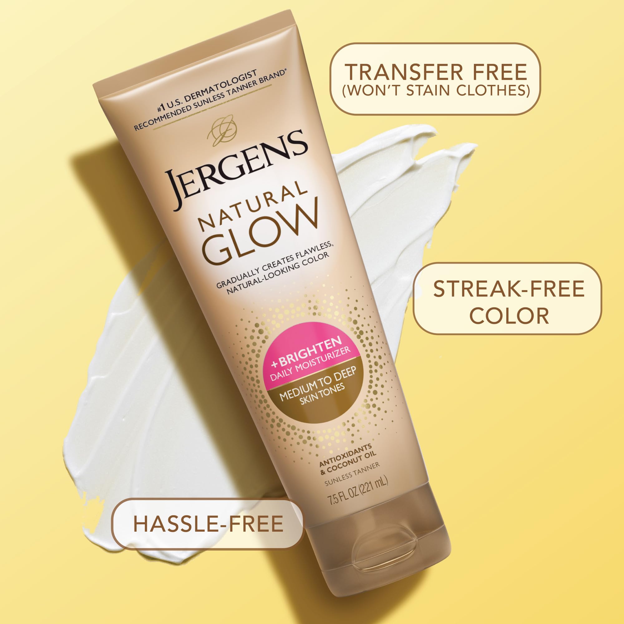 Jergens gradual tan helps even skin tone over days