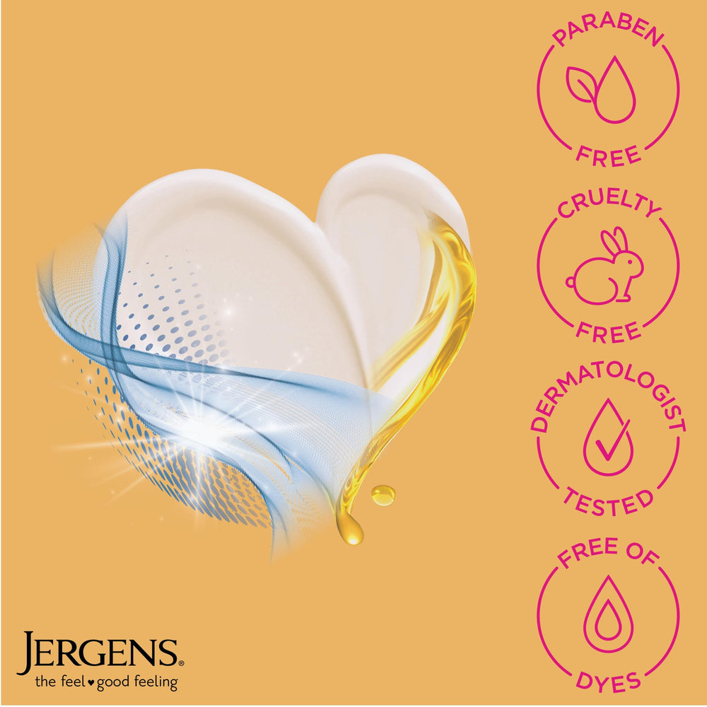 Jergens Hydralucence blend image suggesting lasting hydration and glow