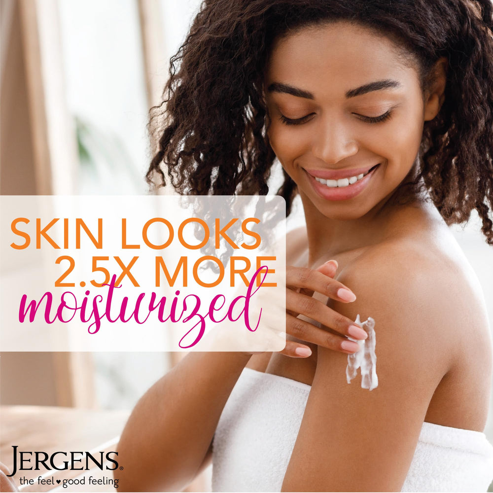 Jergens coconut oil and coconut water close-up highlighting nourishing ingredients.