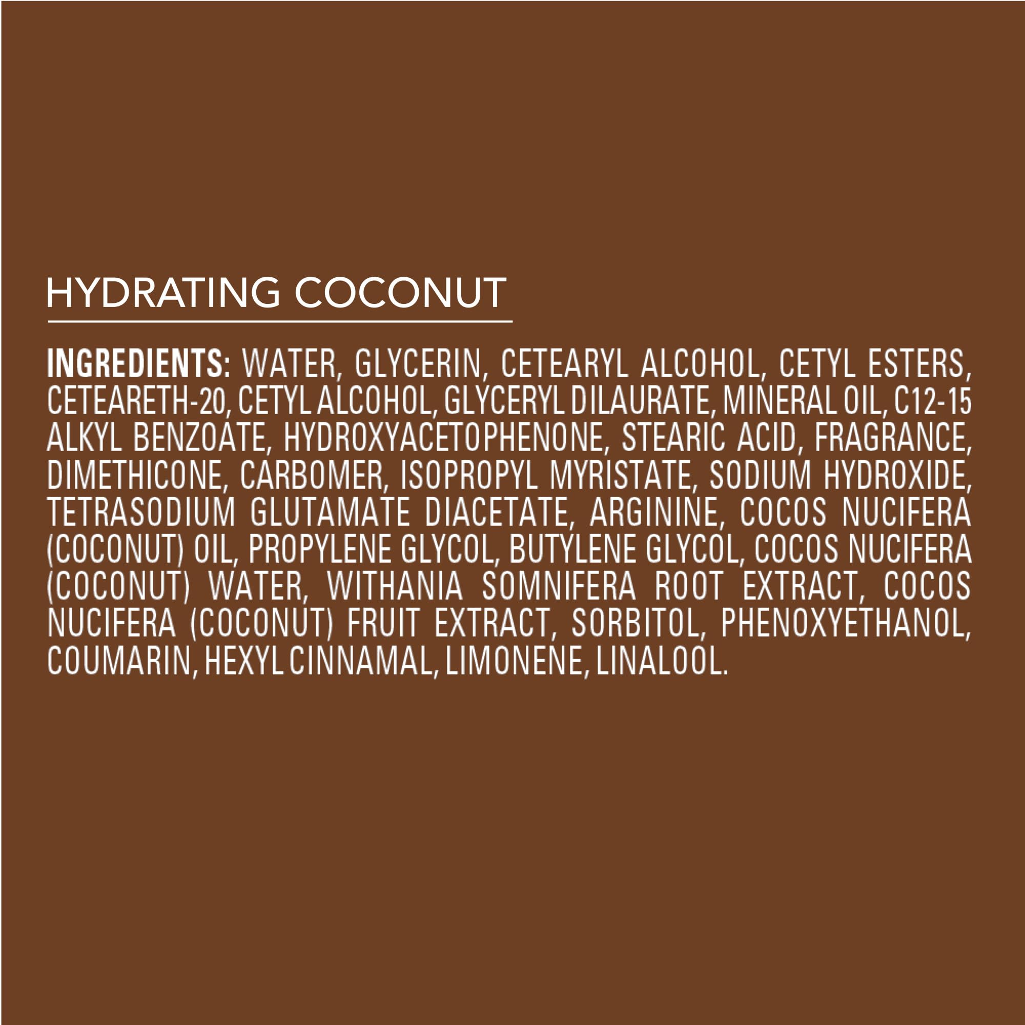 Jergens Hydrating Coconut tropical scent hint evokes vacation vibes.