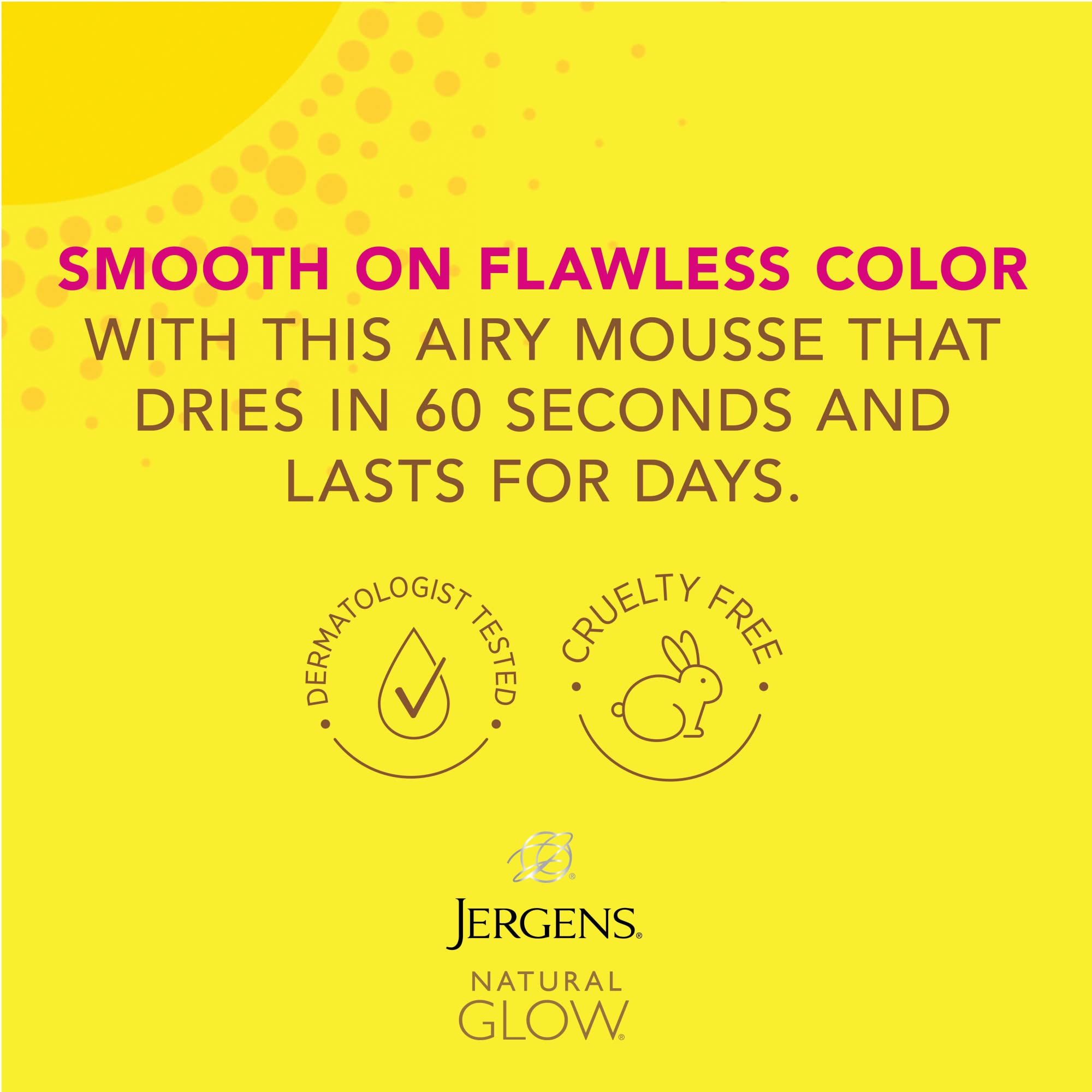 Jergens Instant Bronze Color highlights immediate sun-kissed effect on legs or arms.