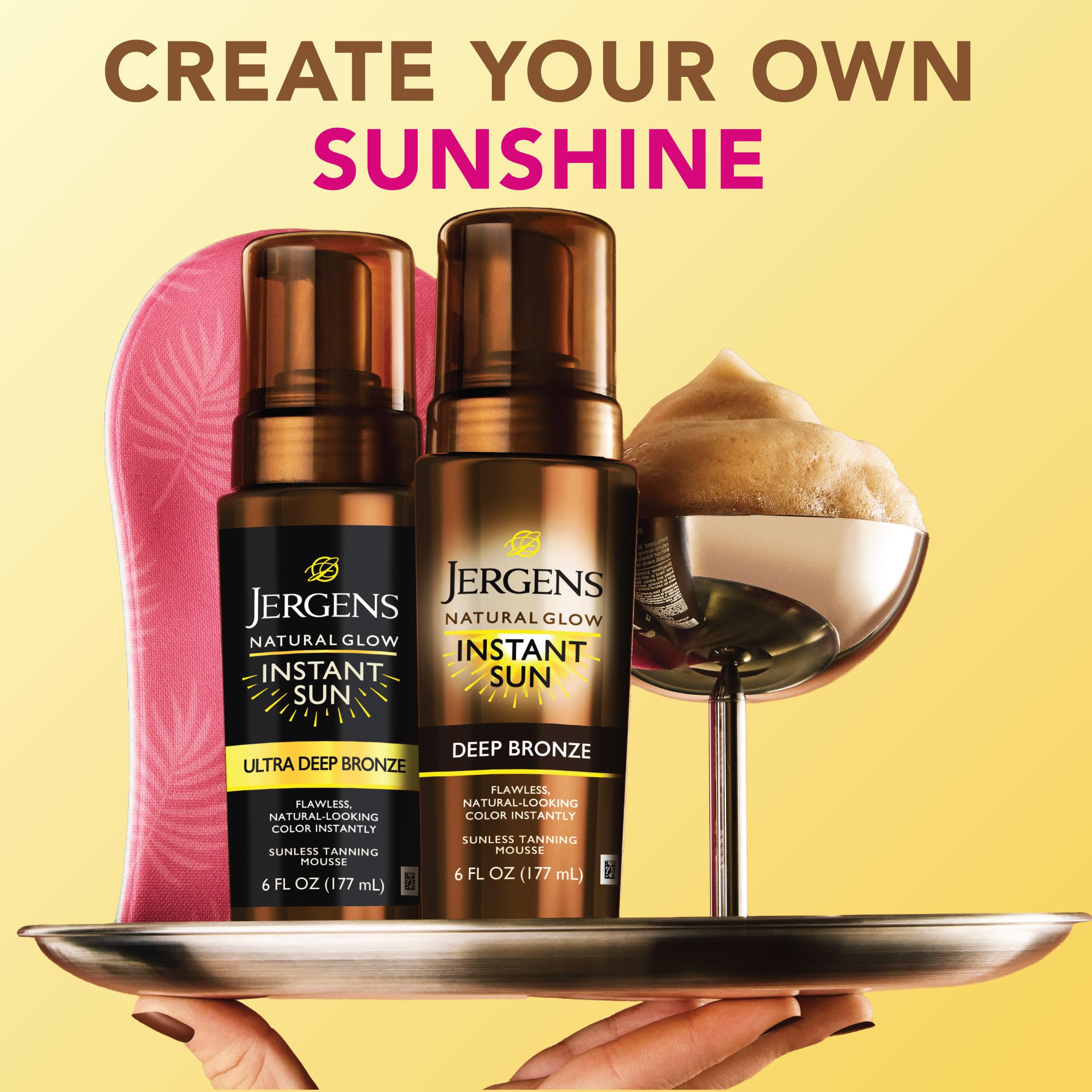Jergens Instant Sun Mousse even coverage on arms and legs