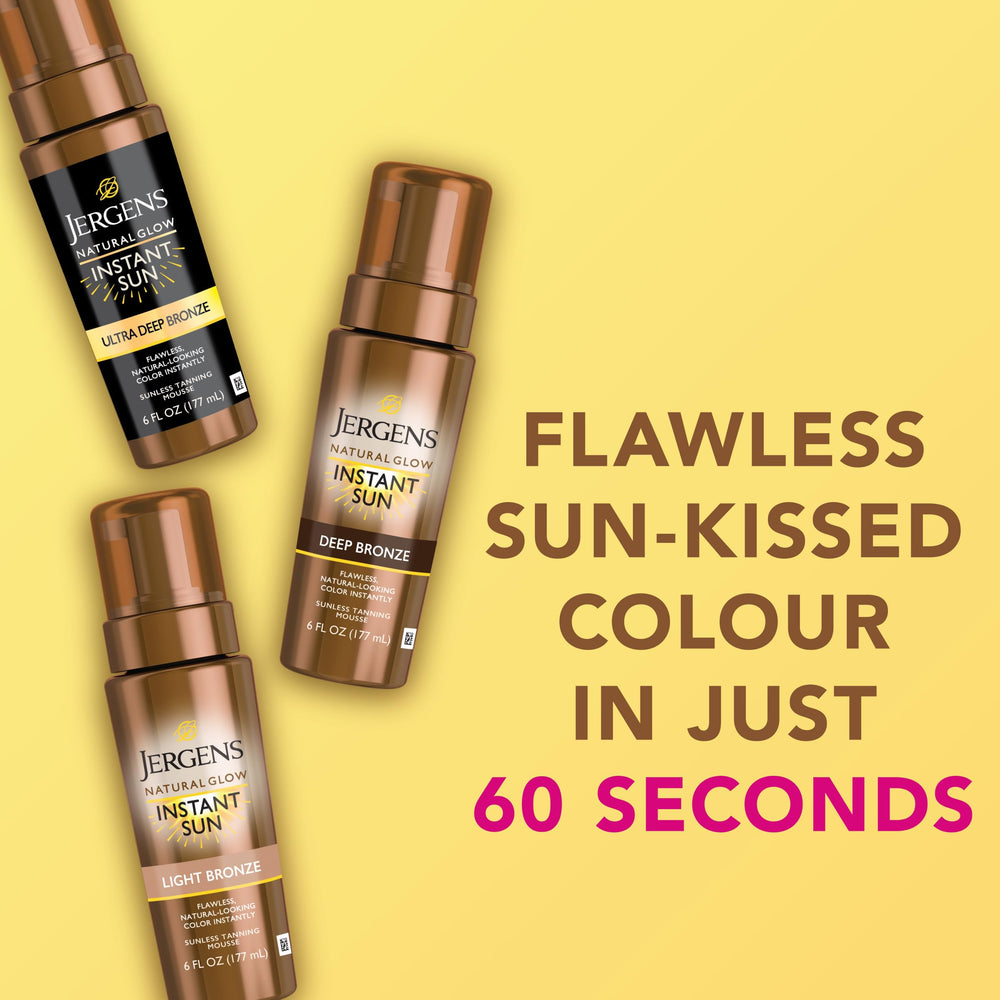 Jergens Instant Sun Mousse on skin tone for natural glow