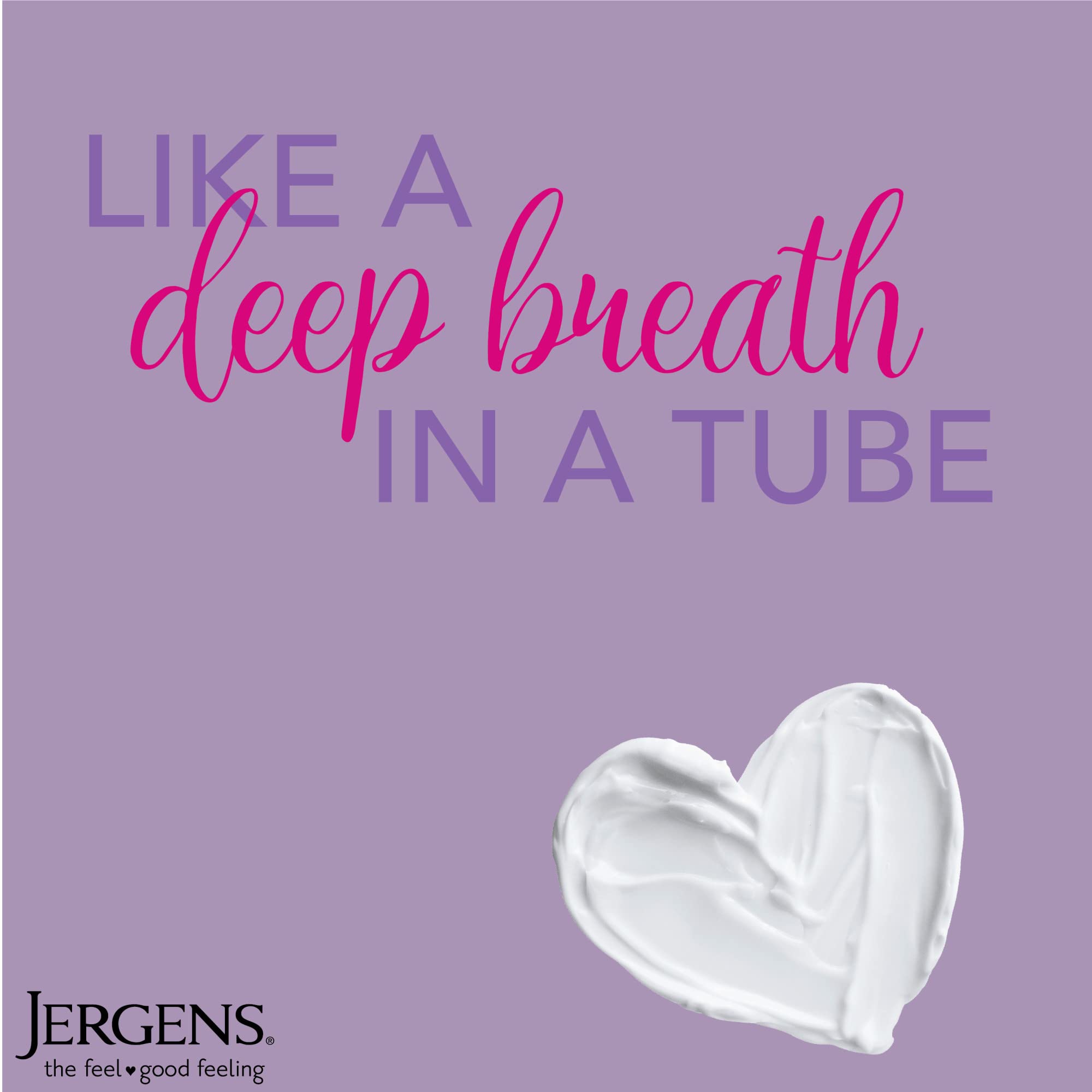 Jergens Lavender Body Butter lavender oil bottle highlighting calming essential oils