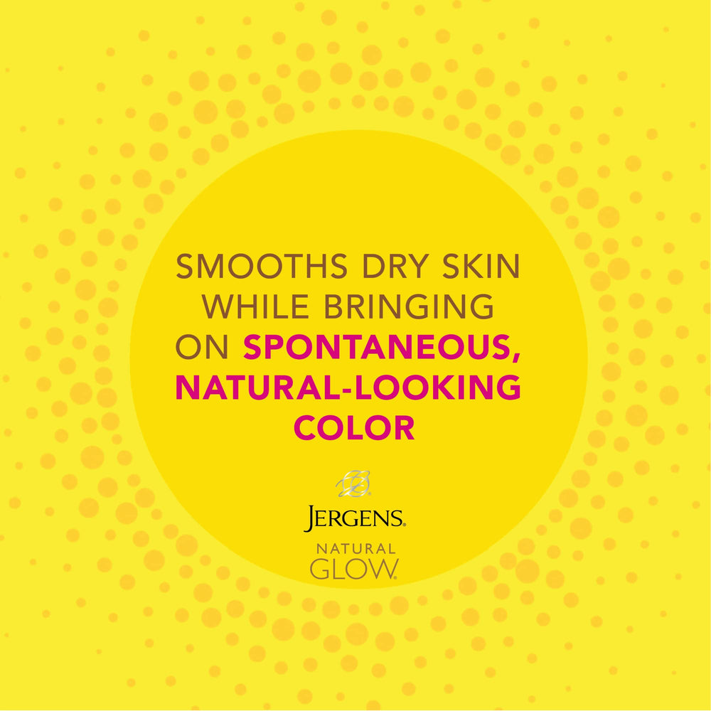 Coconut oil ingredient in Jergens Natural Glow supports moisturized skin.