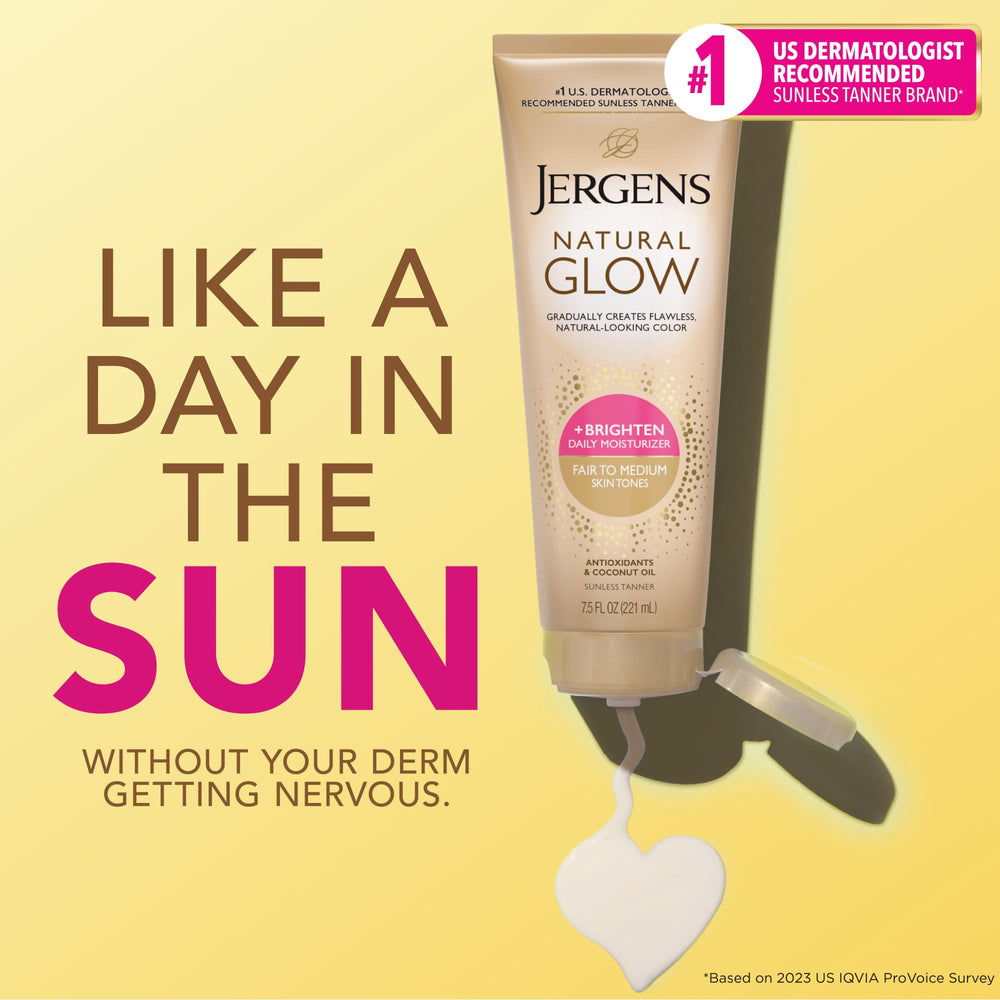 Jergens Natural Glow daily moisturizer pump-dispense for easy application