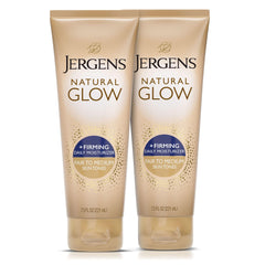 Jergens Natural Glow Firming bottle front view for effortless self tan