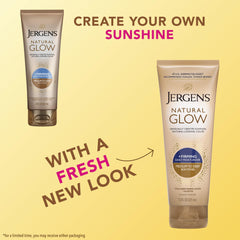 Texture close-up of Jergens Natural Glow +Firming cream shows creamy formula.