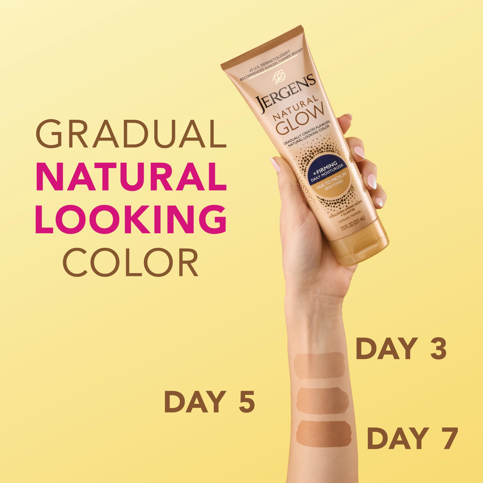 Texture on skin shows smooth, hydrated finish from daily moisturizer
