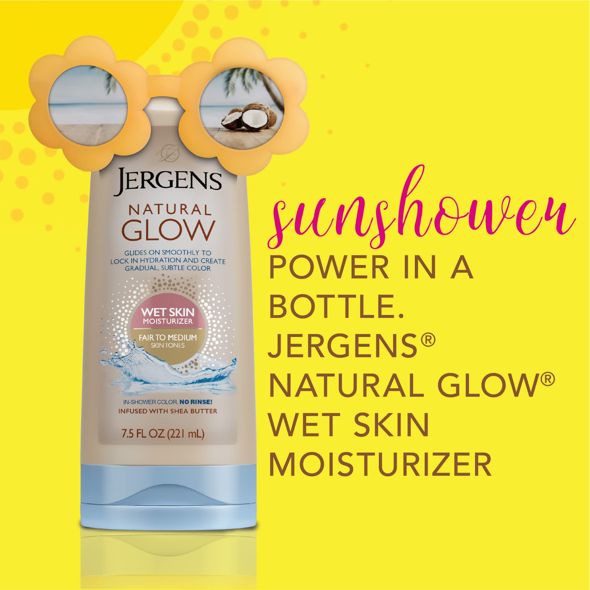Close-up shows gradual color developing on skin with Jergens Natural Glow