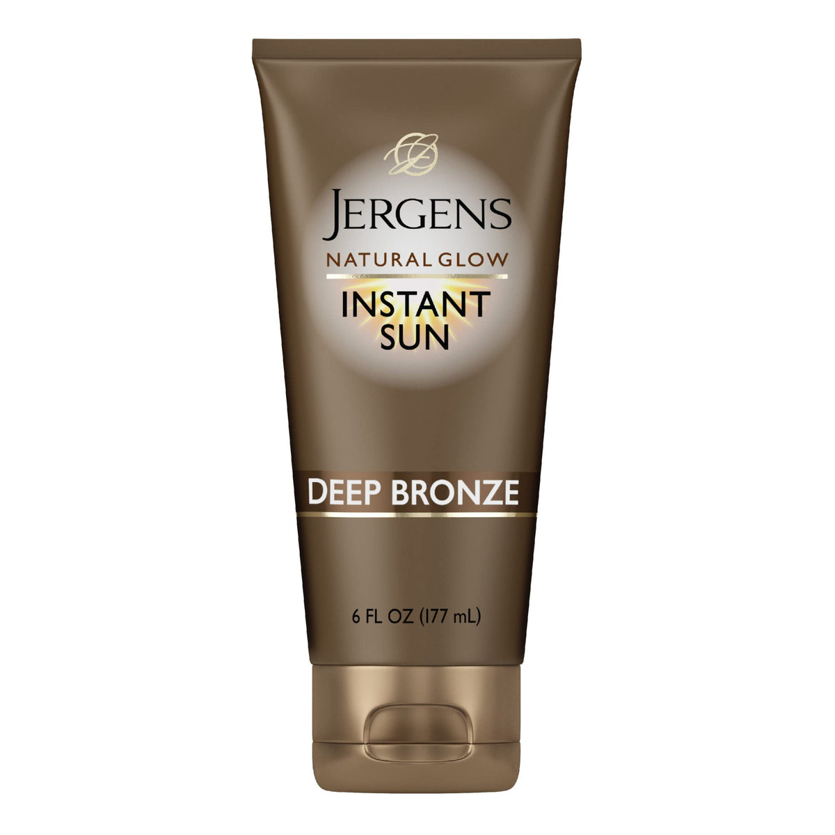 Jergens Natural Glow Instant Sun bottle with bronzer for instant color and hydration.