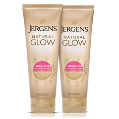 Jergens Natural Glow self-tanner lotion bottle front for gradual color development