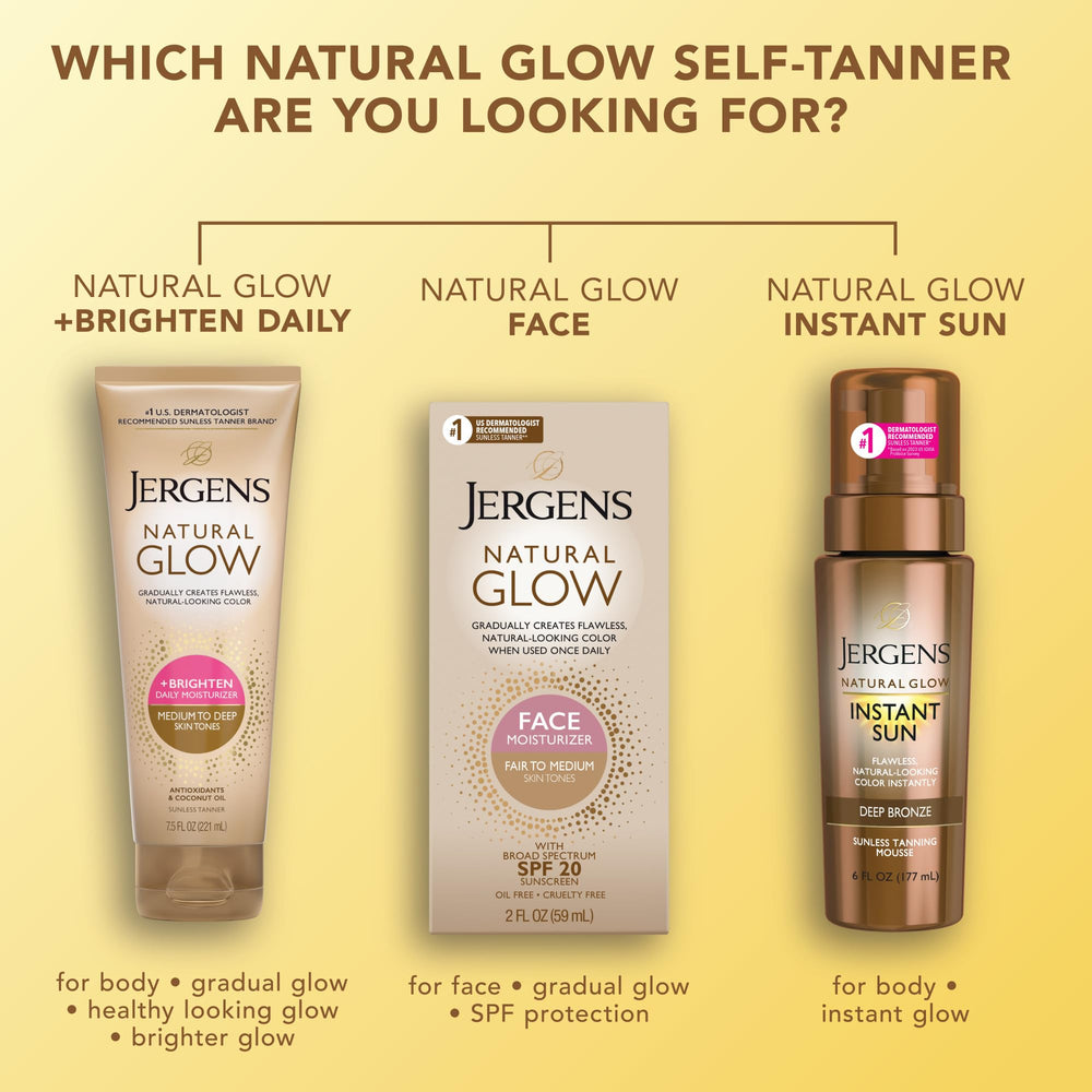 Jergens two-pack of glow moisturizer for daily tanning results