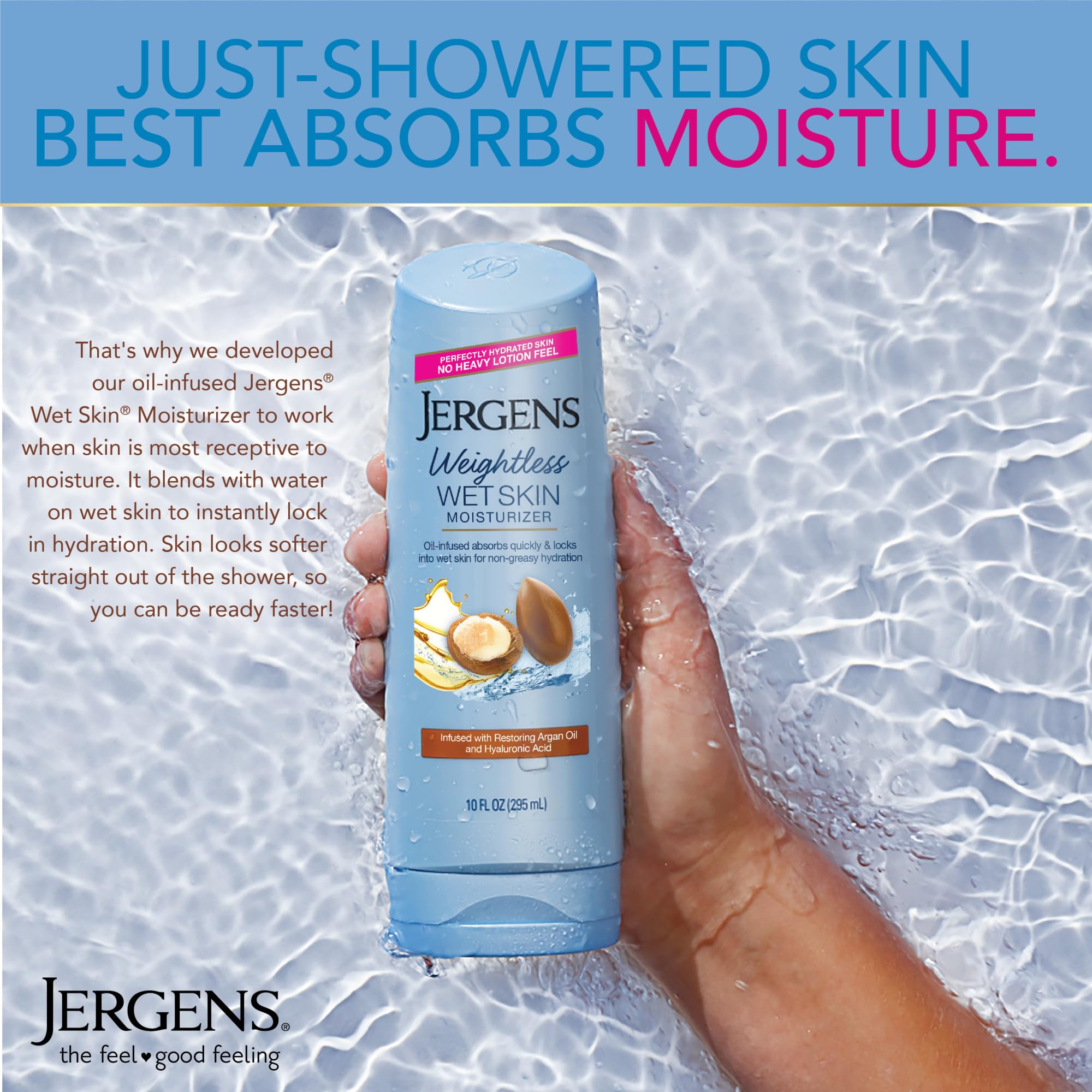 Restoring argan oil bottle highlights nourishing benefits for very dry skin.