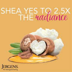 Close-up of Jergens Shea Butter Lotion texture with nourishing cream