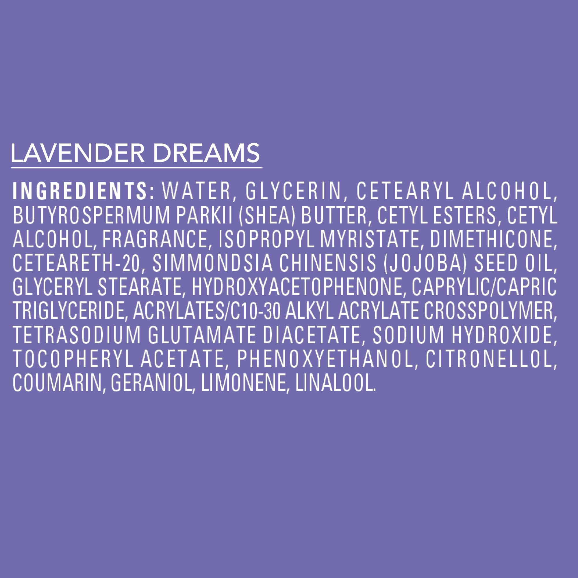 14 oz Jergens Shea Fusion Lavender Dreams bottle ready for daily skincare routine.